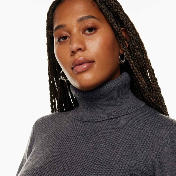 Aritzia Wilfred⎜REBECCA TURTLENECK⎜HEATHER PEPPERCORN GREY - Picture 3 of 16